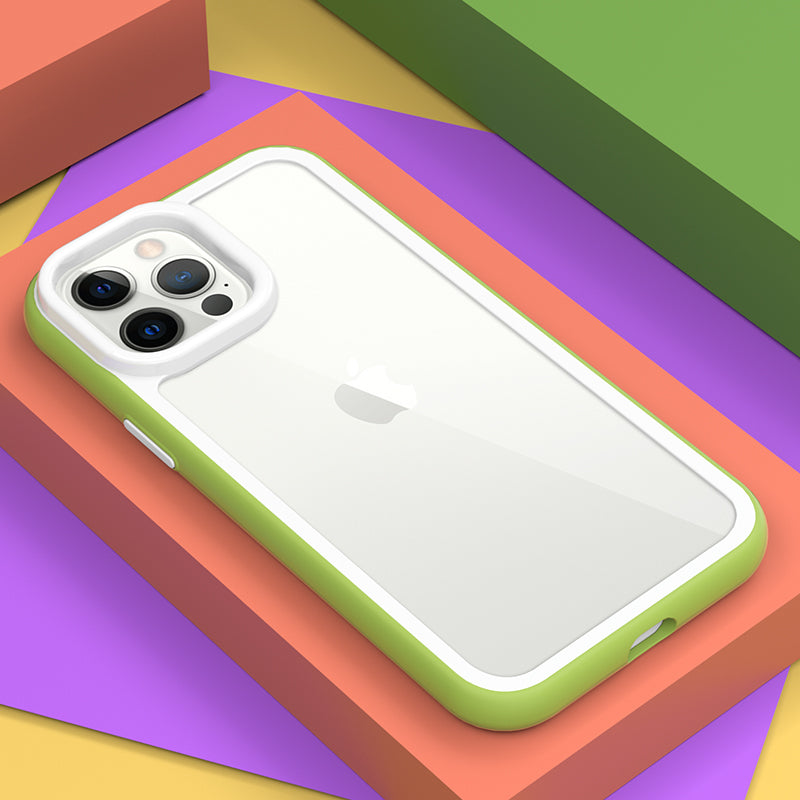 Pro iPhone 13 Pro Max nárazuvzdorné průhledné pouzdro na telefon Akrylová zadní strana + barevný rámeček odnímatelný kryt 2 v 1 Pro iPhone 13 Pro Max nárazuvzdorné průhledné pouzdro na telefon Akrylová zadní strana + barevný rámeček odnímatelný kryt 2 v 1